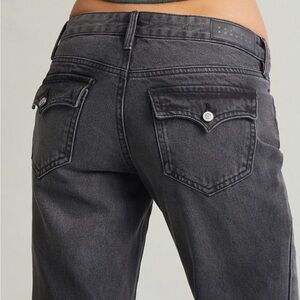 Pacsun Jade Low Rise Button Pocket Bootcut Jeans Faded Black - Size 29S